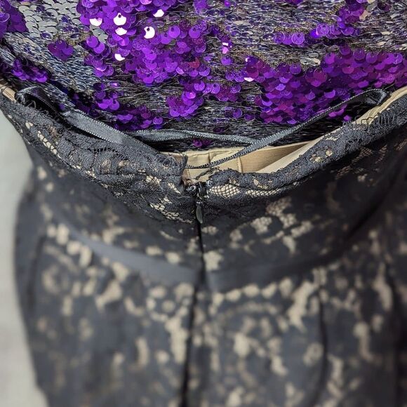 Neiman Marcus Robert Rodriguez Size 10 Black Lace Knee-lengthDress - Picture 7 of 9